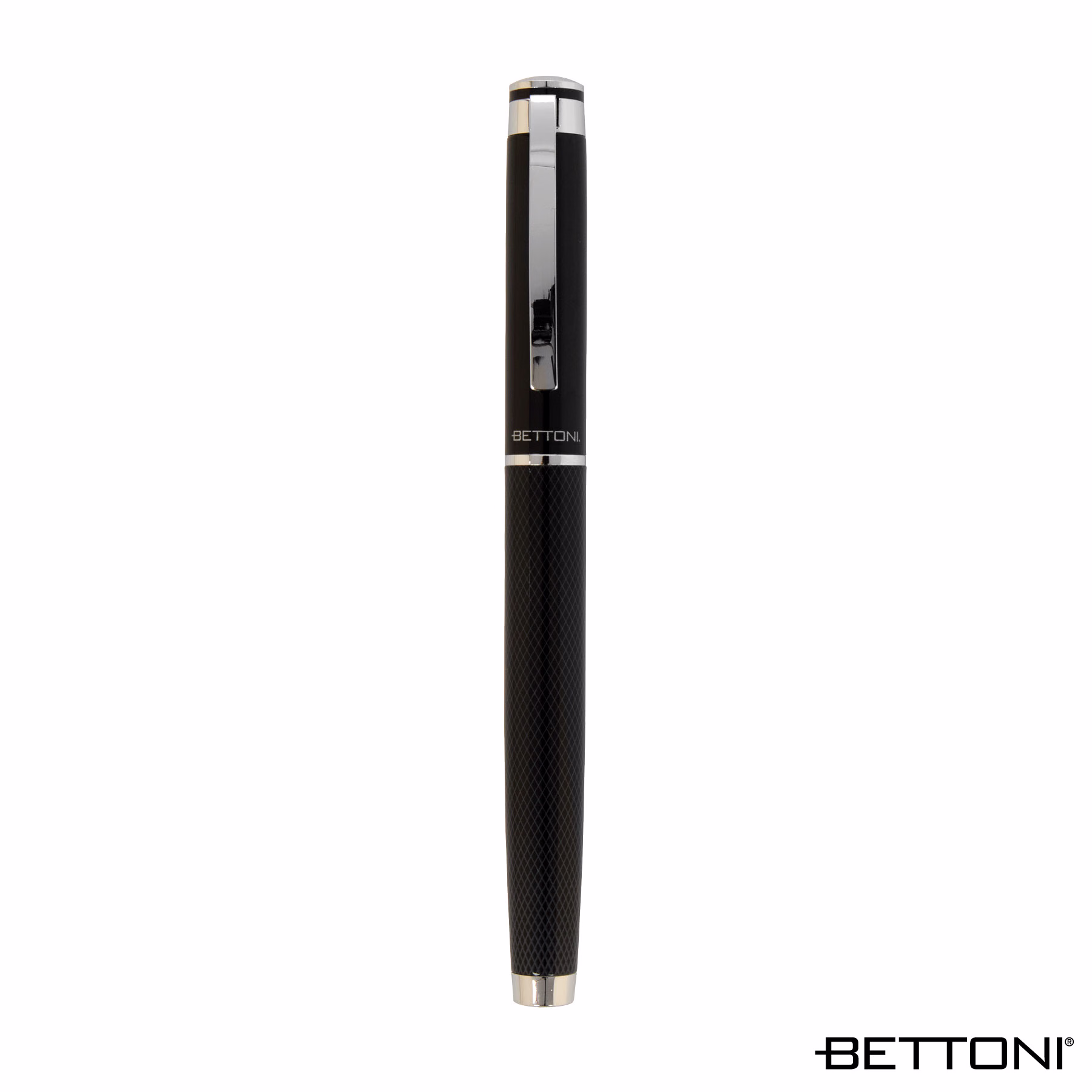 Bettoni Lazio Recycled Brass Cap-Off Rollerball Pen - Black