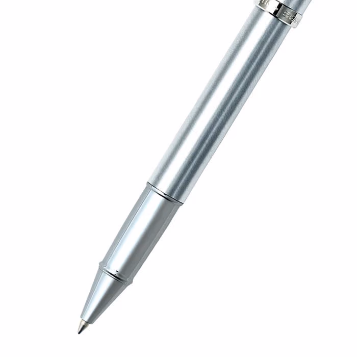 Sheaffer 100 Brushed Chrome With Shiny Chrome Trim Rollerball Pen image 2