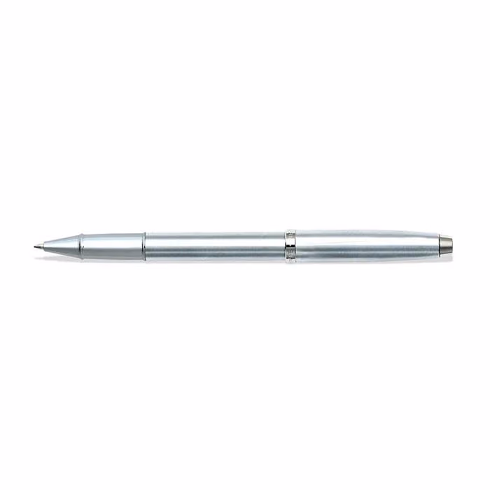 Sheaffer 100 Brushed Chrome With Shiny Chrome Trim Rollerball Pen - Brushed Chrome Shiny Chrome Trim