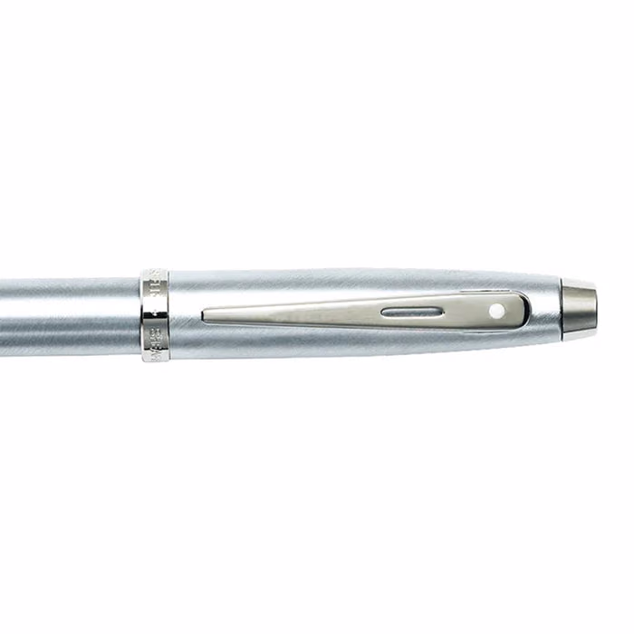 Sheaffer 100 Brushed Chrome With Shiny Chrome Trim Rollerball Pen image 4