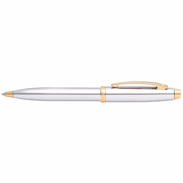 Sheaffer 100 Chrome with Gold Trims Ballpoint Pen image 3