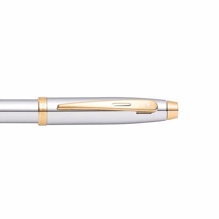 Sheaffer 100 Chrome with Gold Trims Ballpoint Pen image 5