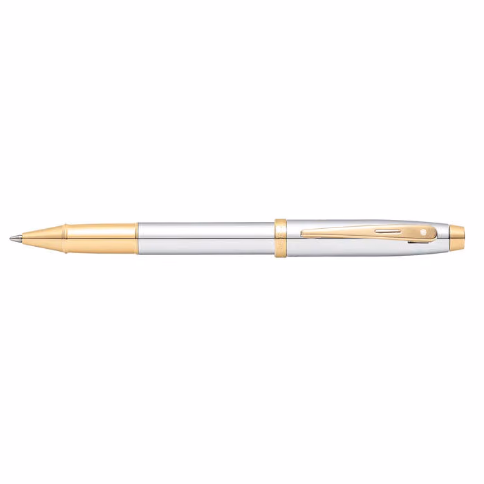 Sheaffer 100 Chrome with Gold Trims Rollerball Pen image 4