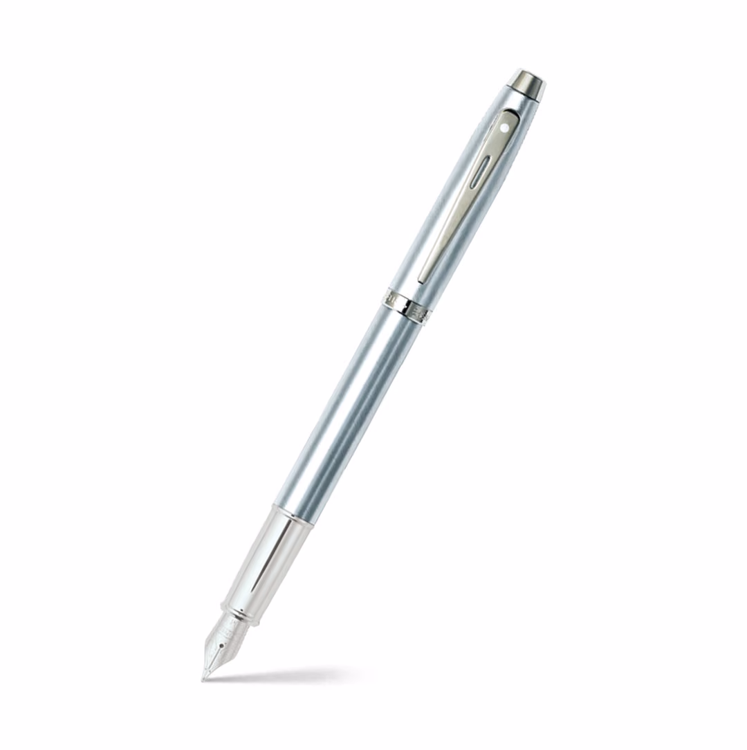Sheaffer 100 Brushed Chrome Fountain Pen With Chrome Trims - Medium image 1