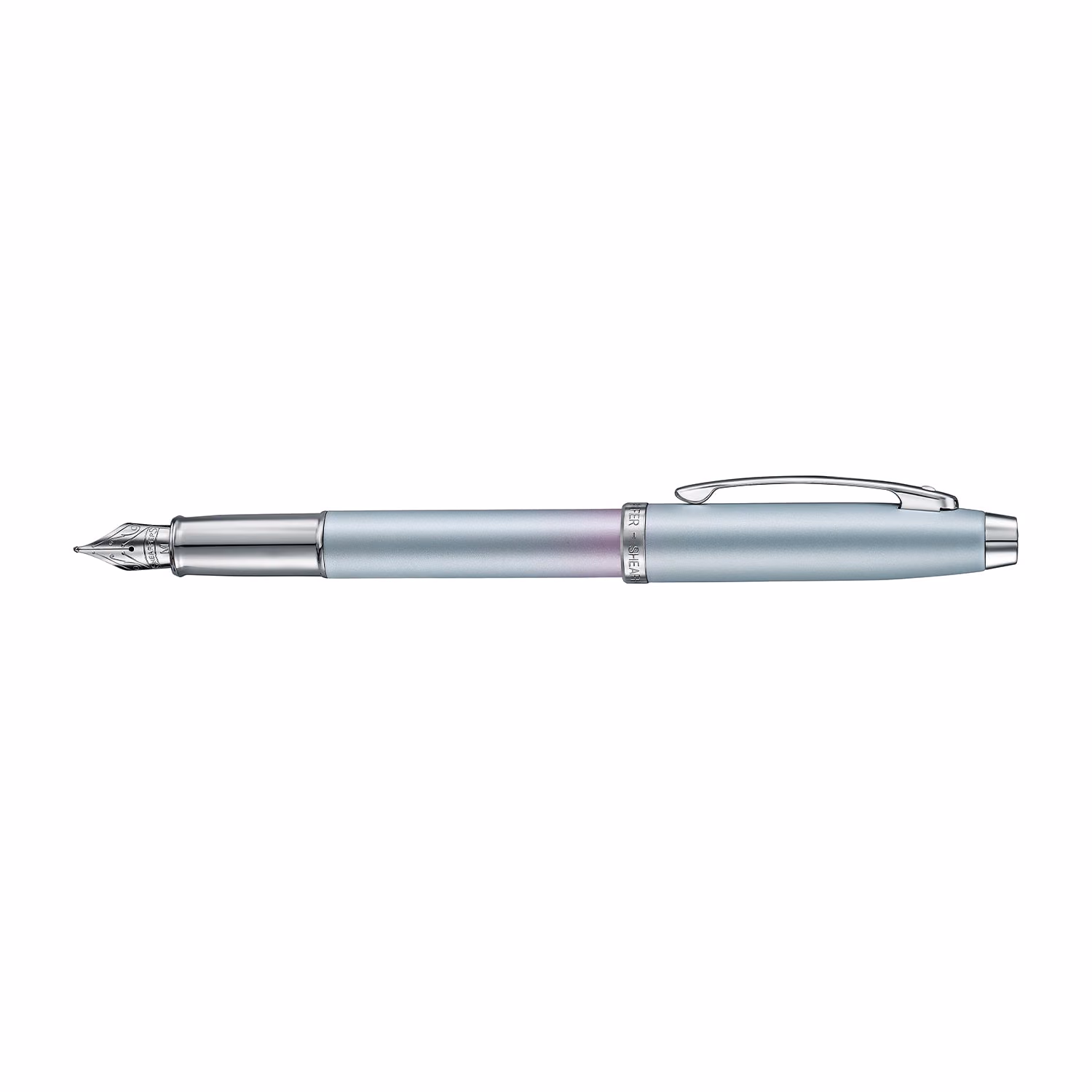 Sheaffer 100 9376 Expressions Blue and Pink Pearlised Gradient Fountain Pen with Chrome-plated Trims - Expressions Blue Pink Pearlised Gradient Chrome-plated Trims