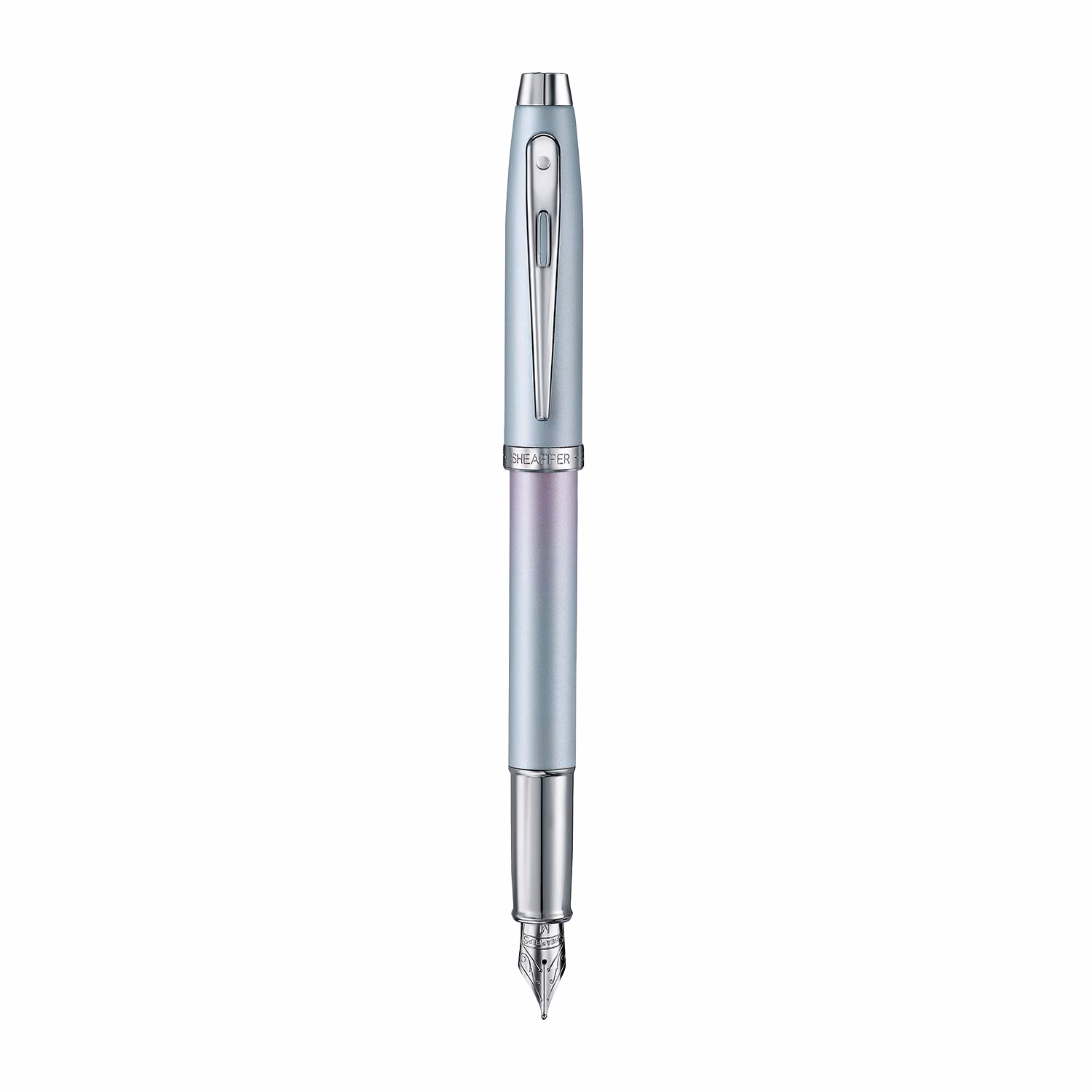 Sheaffer 100 9376 Expressions Blue and Pink Pearlised Gradient Fountain Pen with Chrome-plated Trims image 5