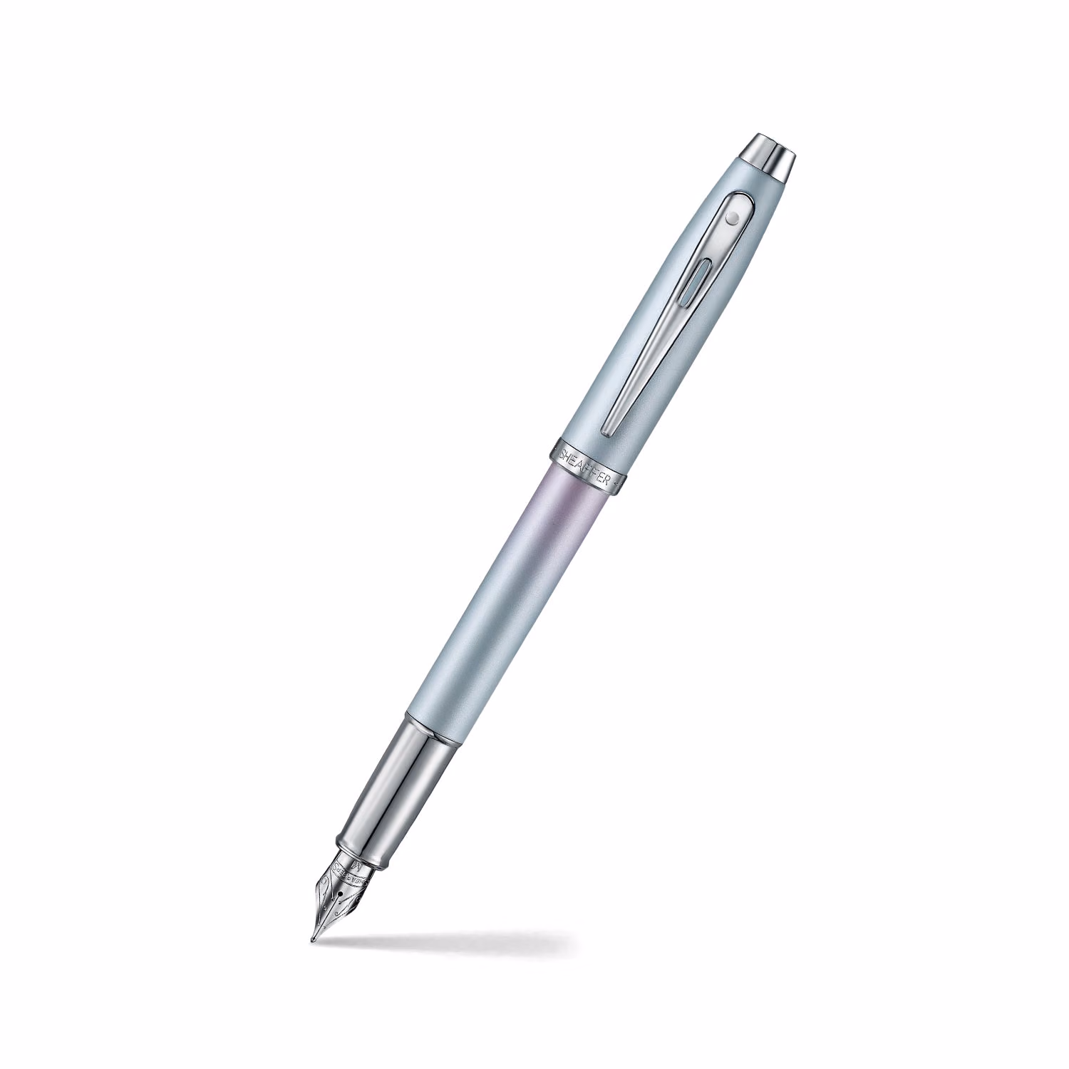 Sheaffer 100 9376 Expressions Blue and Pink Pearlised Gradient Fountain Pen with Chrome-plated Trims image 1