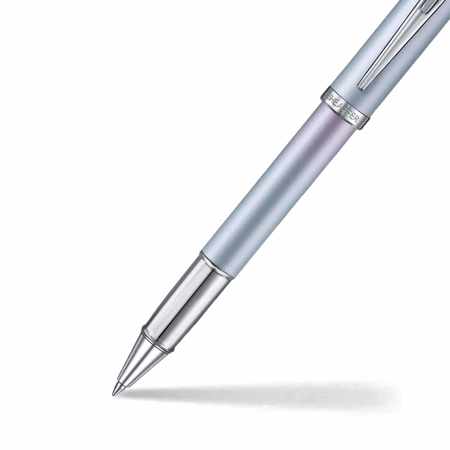 Sheaffer 100 Expressions Blue Pink Pearlised Gradient Chrome-plated Trims Rollerball image 2