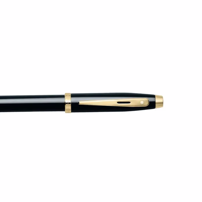 Sheaffer 100 Glossy Black Ballpoint Pen With Gold Trims image 4