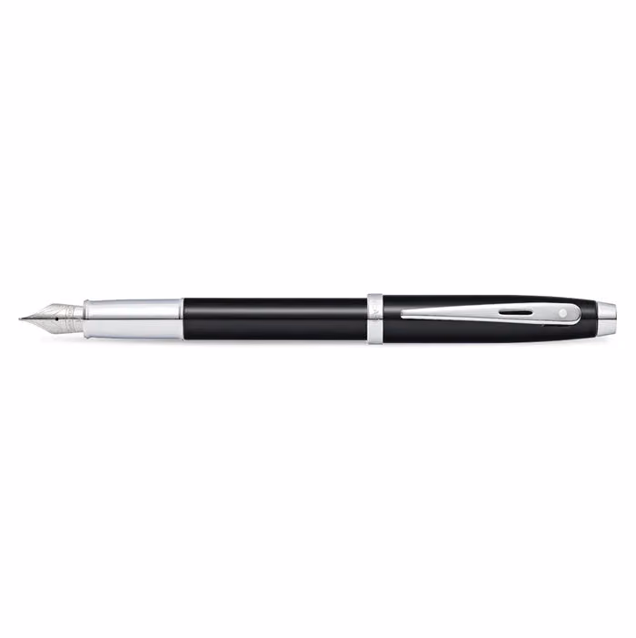 Sheaffer 100 Glossy Black Lacquer Fountain Pen - Glossy Black Lacquer