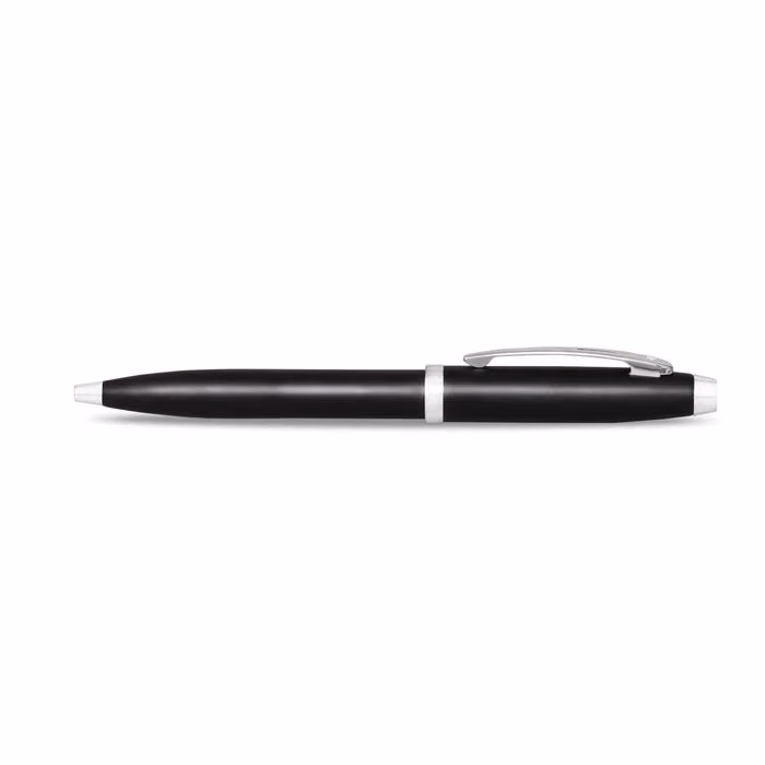 Sheaffer 100 Glossy Black Ballpoint Pen With Chrome Trims image 3