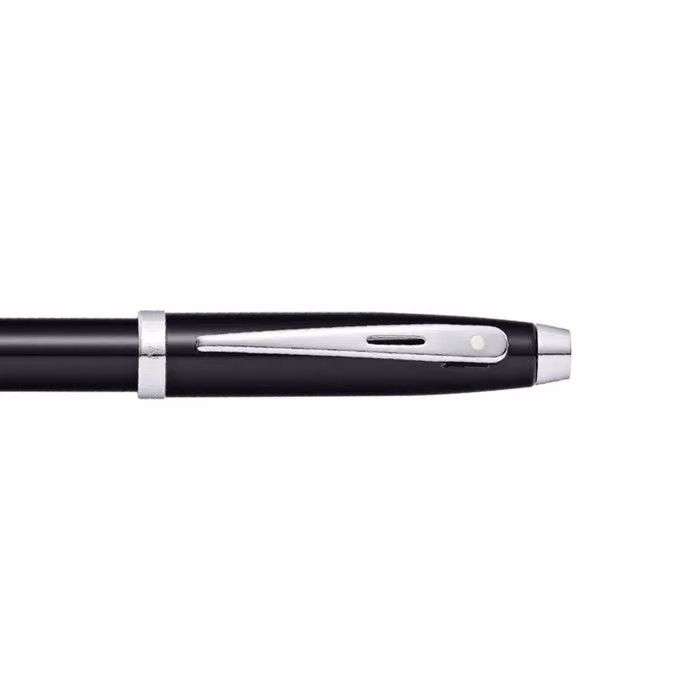 Sheaffer 100 Glossy Black Ballpoint Pen With Chrome Trims image 5