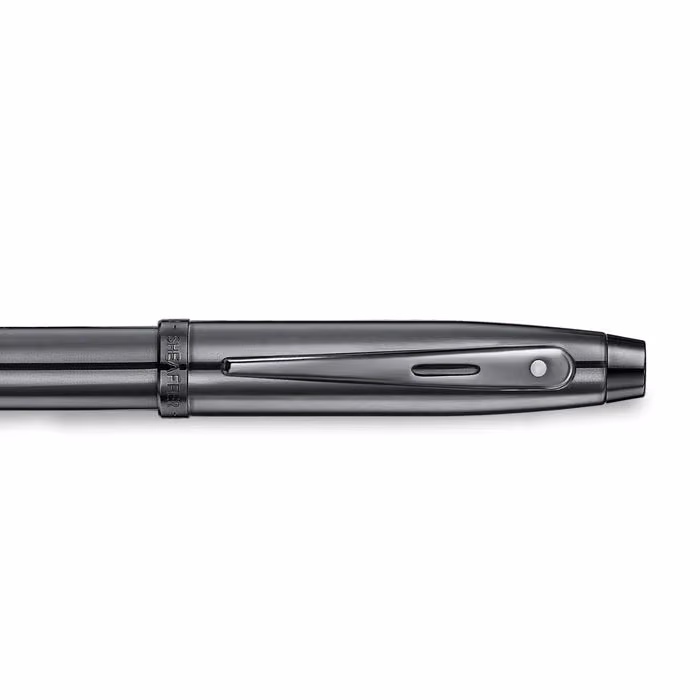 Sheaffer 100 9375 Ionic Gunmetal Grey Ballpoint Pen with Shiny PVD Trims image 4