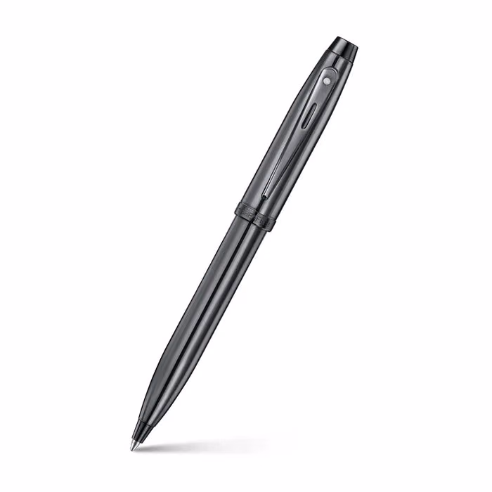 Sheaffer 100 9375 Ionic Gunmetal Grey Ballpoint Pen with Shiny PVD Trims image 1