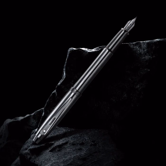 Sheaffer 100 9375 Ionic Gunmetal Grey Fountain Pen with Shiny PVD Trims image 4