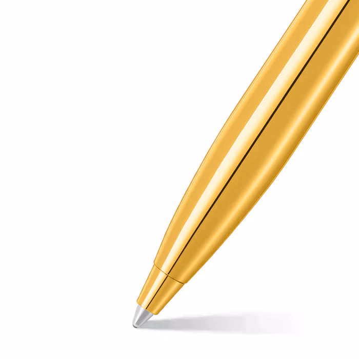 Sheaffer 100 9372 Glossy PVD Gold Ballpoint Pen With PVD Gold Trim image 2