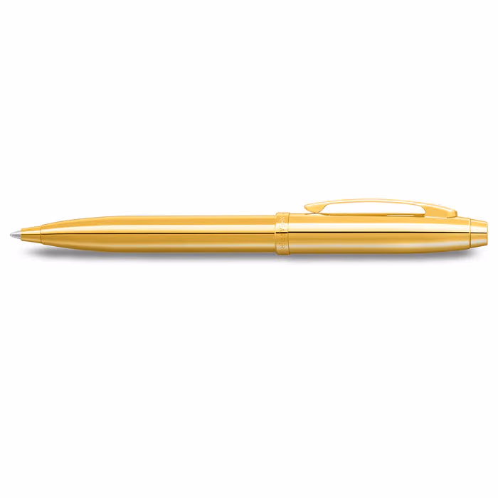 Sheaffer 100 9372 Glossy PVD Gold Ballpoint Pen With PVD Gold Trim image 3