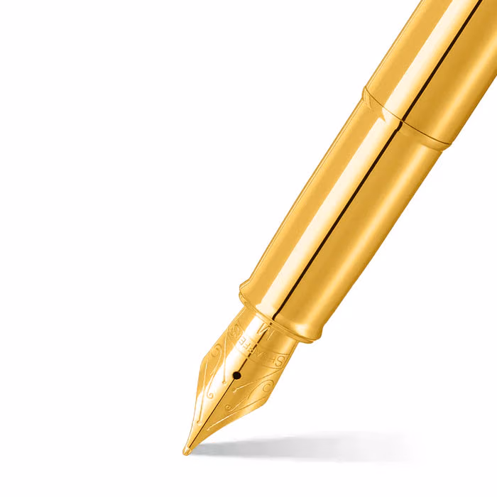 Sheaffer 100 9372 Glossy PVD Gold Fountain Pen With PVD Gold Trim - Medium image 2
