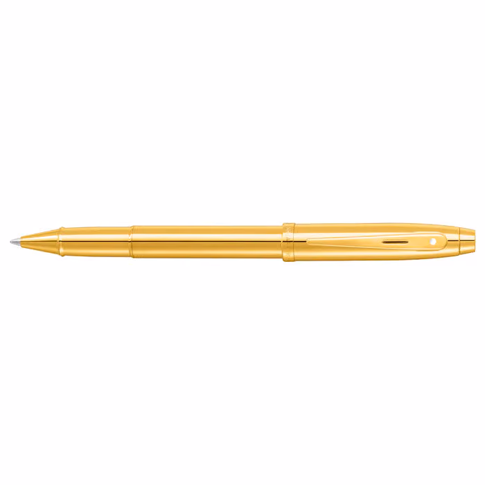 Sheaffer 100 9372 Glossy PVD Gold Rollerball Pen With PVD Gold Trim - Glossy PVD Gold PVD Gold Trim