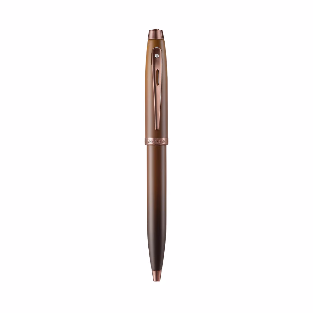Sheaffer 100 9374 Coffee Edition Matt Brown Ballpoint Pen with Regal Brown PVD Trims image 4