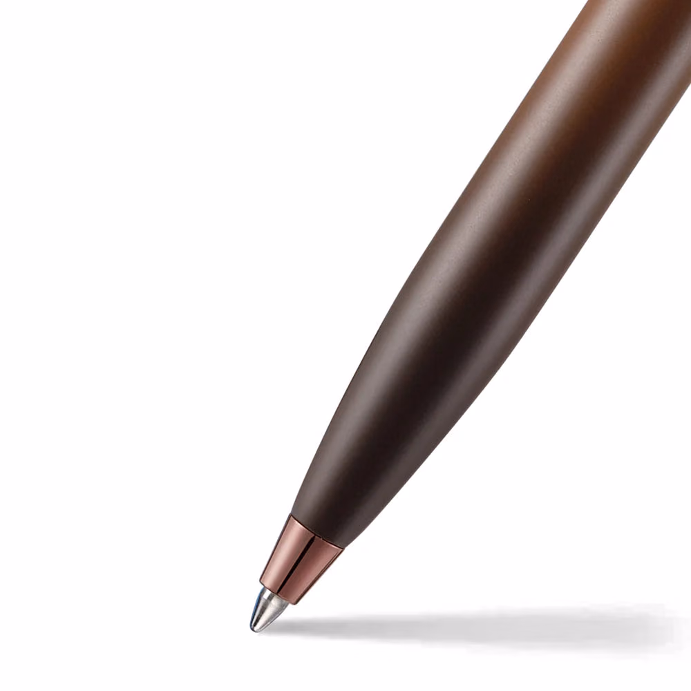 Sheaffer 100 9374 Coffee Edition Matt Brown Ballpoint Pen with Regal Brown PVD Trims image 6