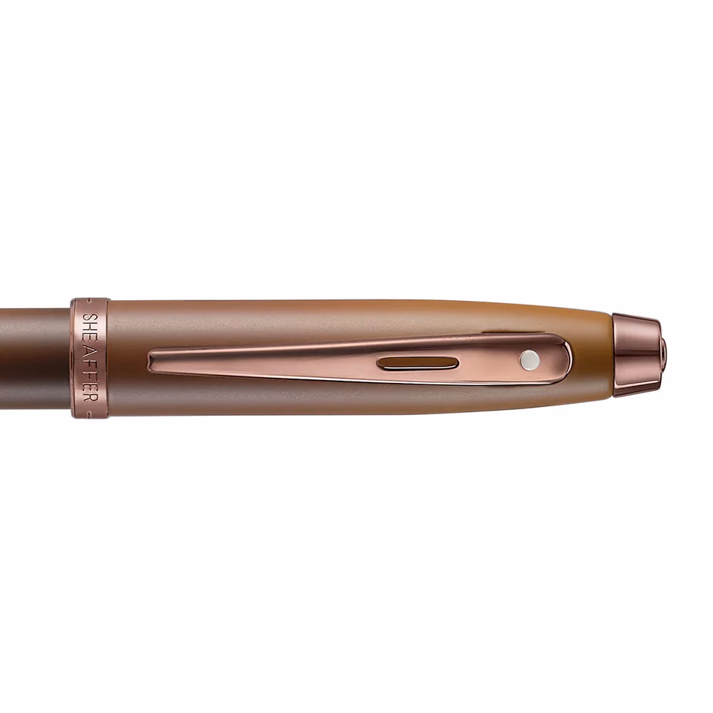 Sheaffer 100 9374 Coffee Edition Matt Brown Fountain Pen with Regal Brown PVD Trims image 5