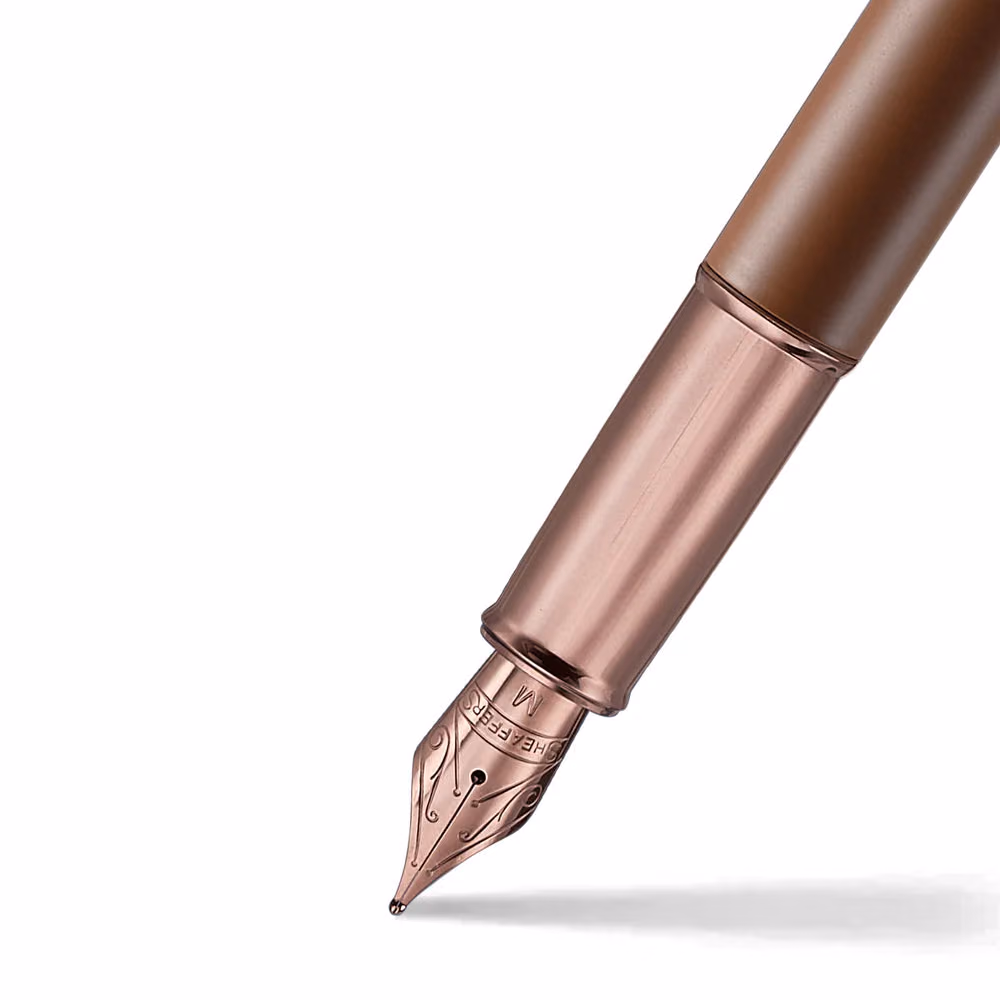 Sheaffer 100 9374 Coffee Edition Matt Brown Fountain Pen with Regal Brown PVD Trims image 6