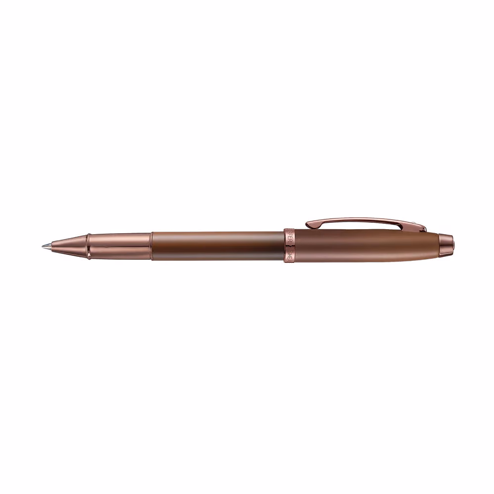 Sheaffer 100 9374 Coffee Edition Matt Brown Rollerball Pen with Regal Brown PVD Trims - Matt Brown with Regal Brown Trims