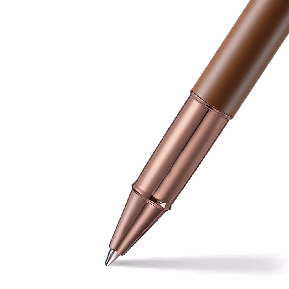 Sheaffer 100 9374 Coffee Edition Matt Brown Rollerball Pen with Regal Brown PVD Trims image 5
