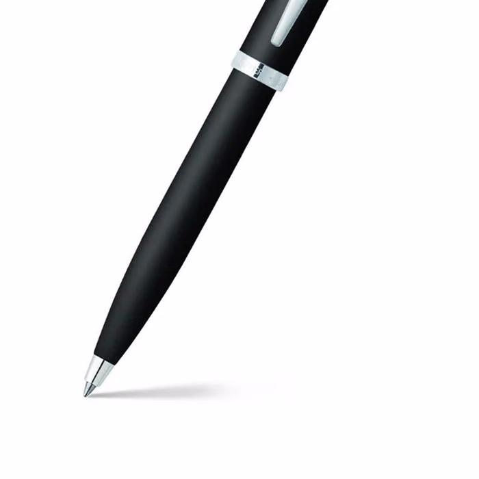Sheaffer 100 Matte Black Ballpoint Pen With Chrome Trims image 2