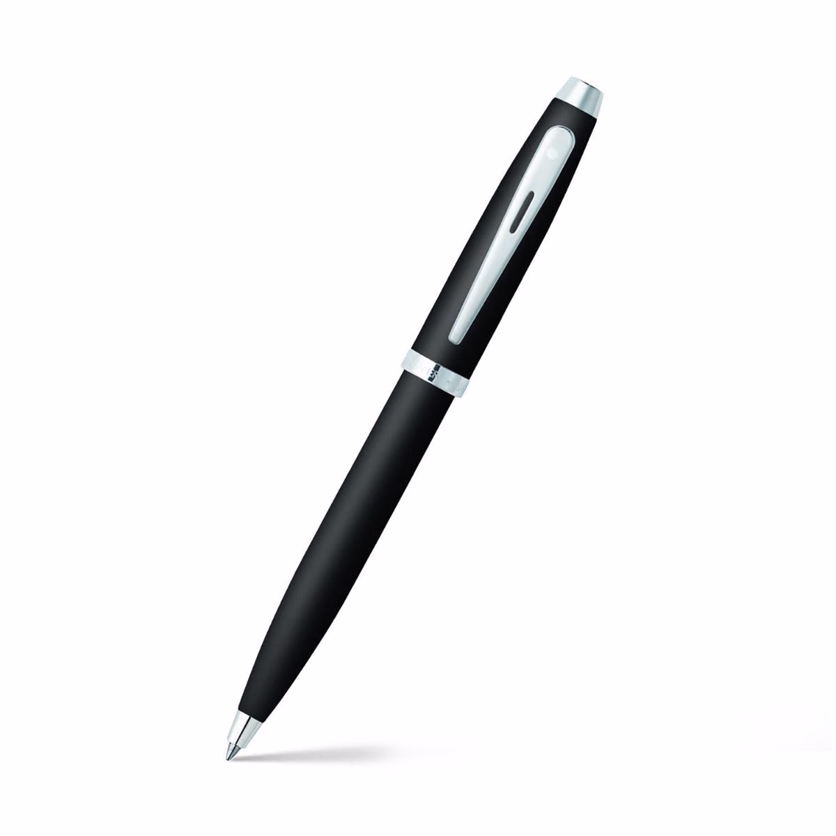 Sheaffer 100 Matte Black Ballpoint Pen With Chrome Trims image 1