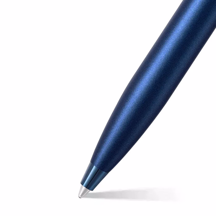Sheaffer 100 9371 Satin Blue Ballpoint Pen With PVD Blue Trim image 2
