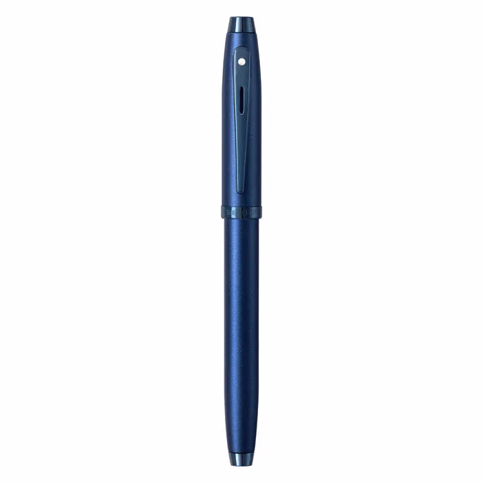 Sheaffer 100 9371 Satin Blue Fountain Pen With PVD Blue Trim - Medium image 6