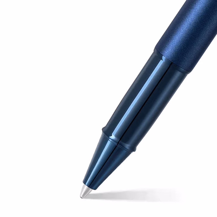 Sheaffer 100 9371 Satin Blue Rollerball Pen With PVD Blue Trim image 2