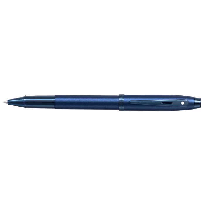 Sheaffer 100 9371 Satin Blue Rollerball Pen With PVD Blue Trim - Satin Blue PVD Blue Trim