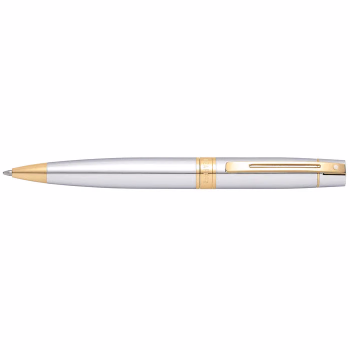 Sheaffer 300 Chrome Ballpoint with Gold-tone Trim image 5