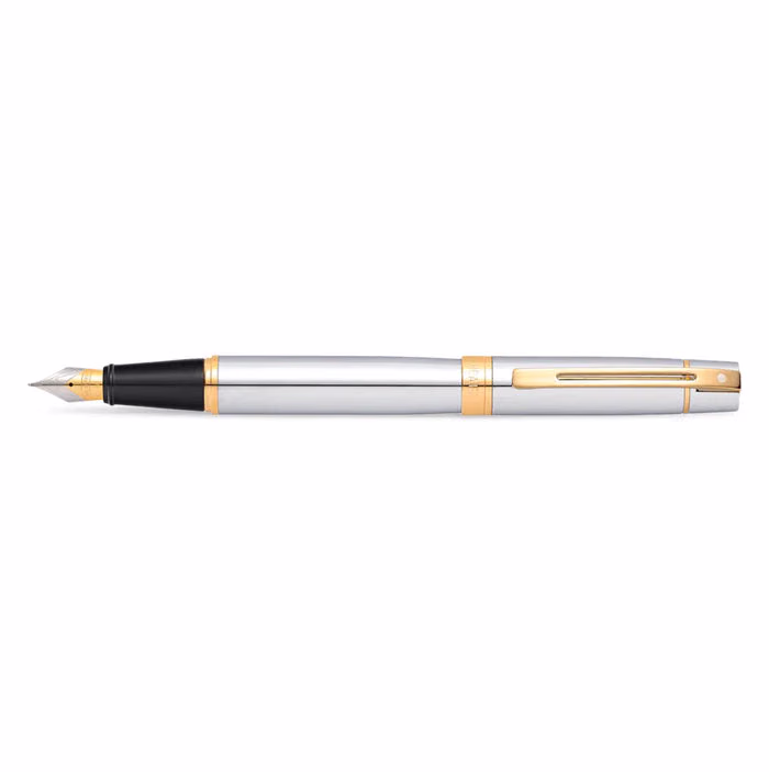 Sheaffer 300 Chrome Fountain Pen with Gold-tone Trim image 4
