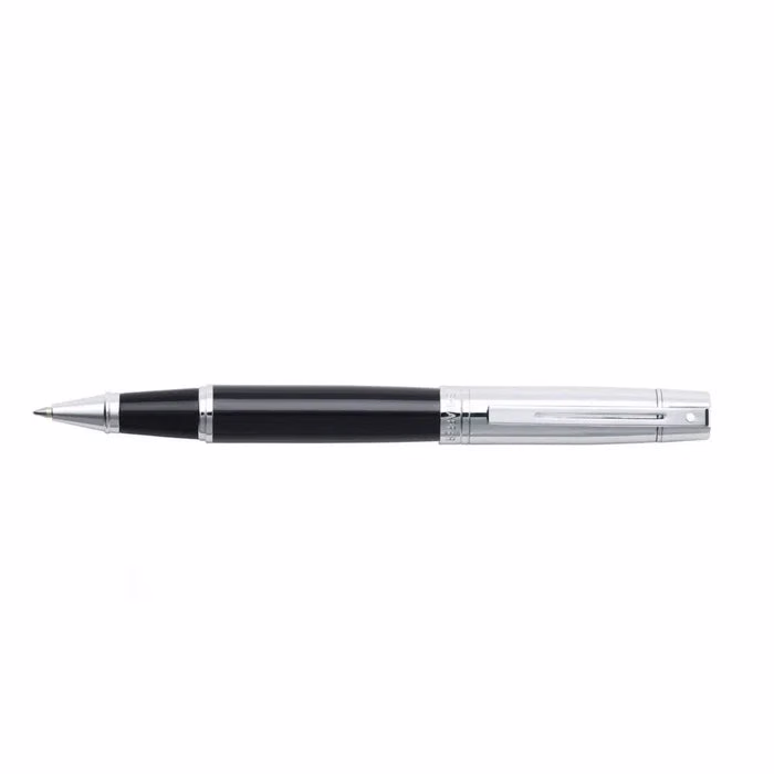 Sheaffer 300 Glossy Black Rollerball with Chrome Cap - Glossy Black with Chrome Cap