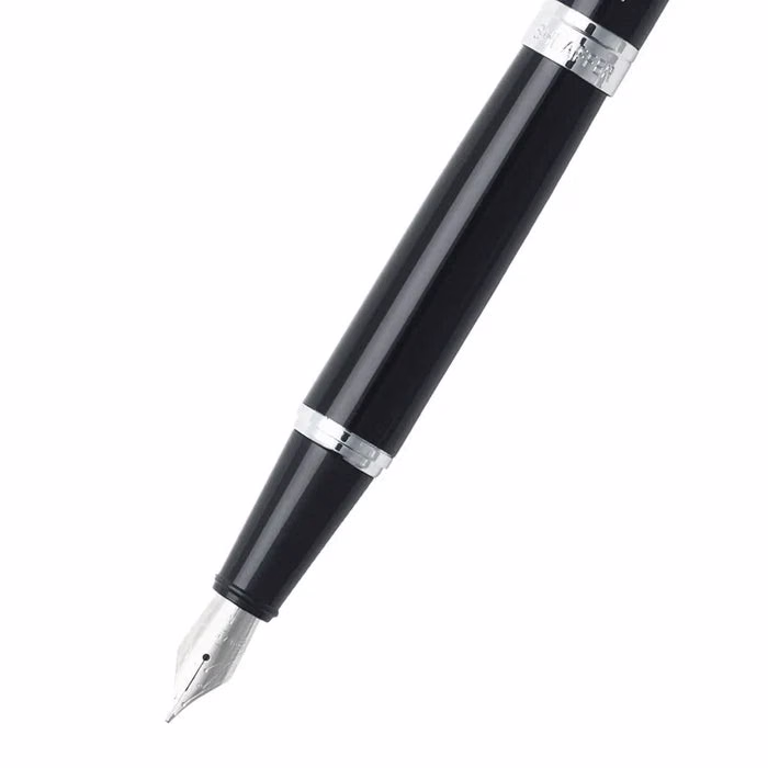 Sheaffer 300 Glossy Black Fountain Pen with Chrome Trim image 2