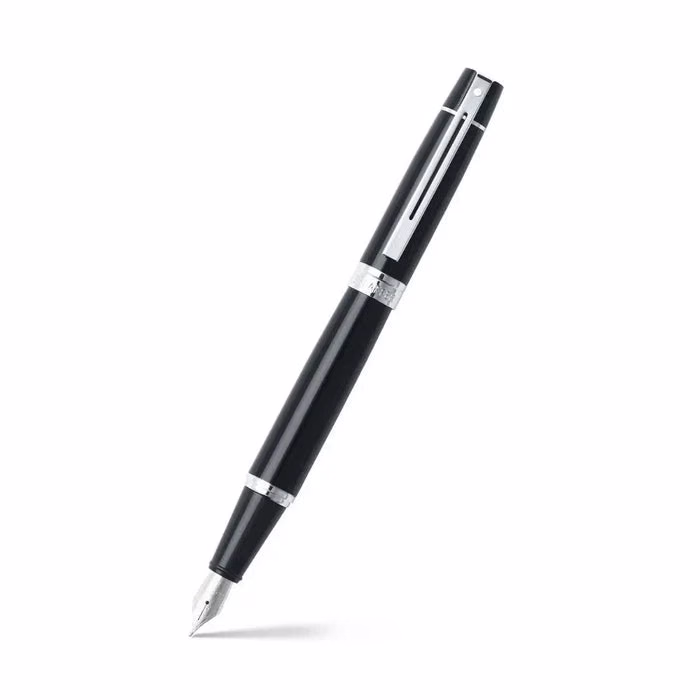 Sheaffer 300 Glossy Black Fountain Pen with Chrome Trim image 5