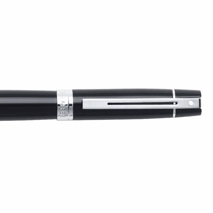 Sheaffer 300 Glossy Black Fountain Pen with Chrome Trim image 6