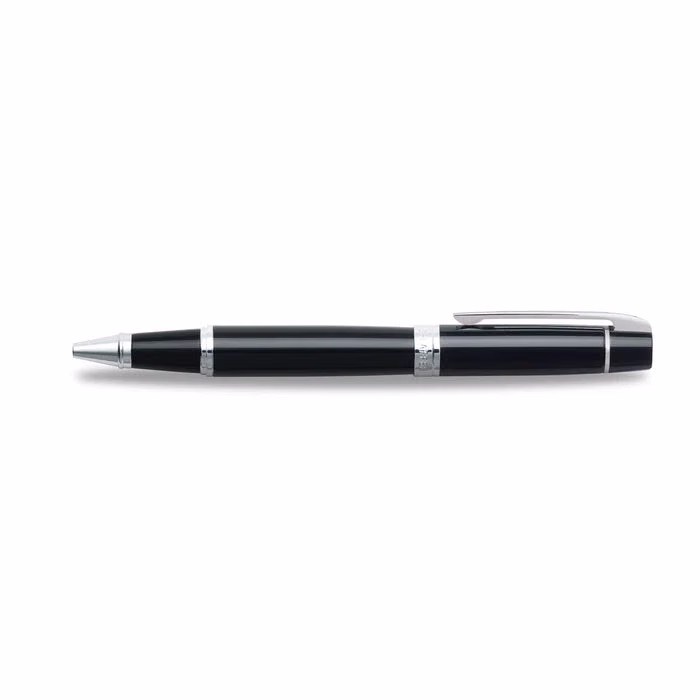 Sheaffer 300 Glossy Black Rollerball with Chrome Trim - Glossy Black with Chrome Trim