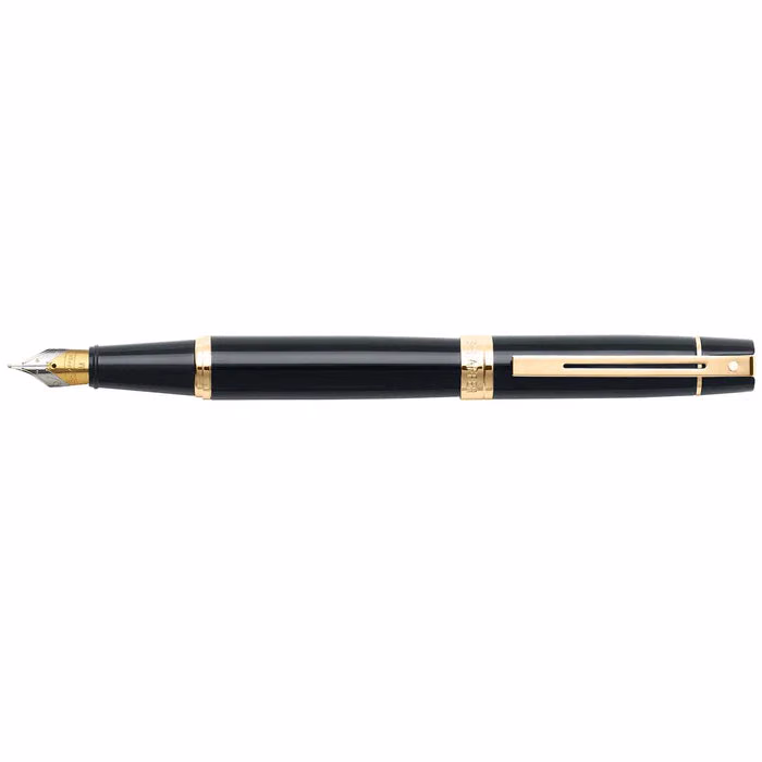 Sheaffer 300 Glossy Black Fountain Pen with Gold-tone Trim image 2