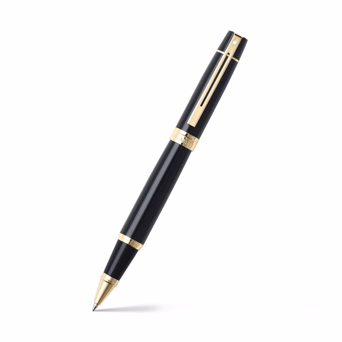 Sheaffer 300 Glossy Black Rollerball with Gold-tone Trim image 1