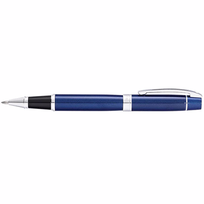 Sheaffer 300 Glossy Blue Rollerball with Chrome Trim - Glossy Blue with Chrome Trim