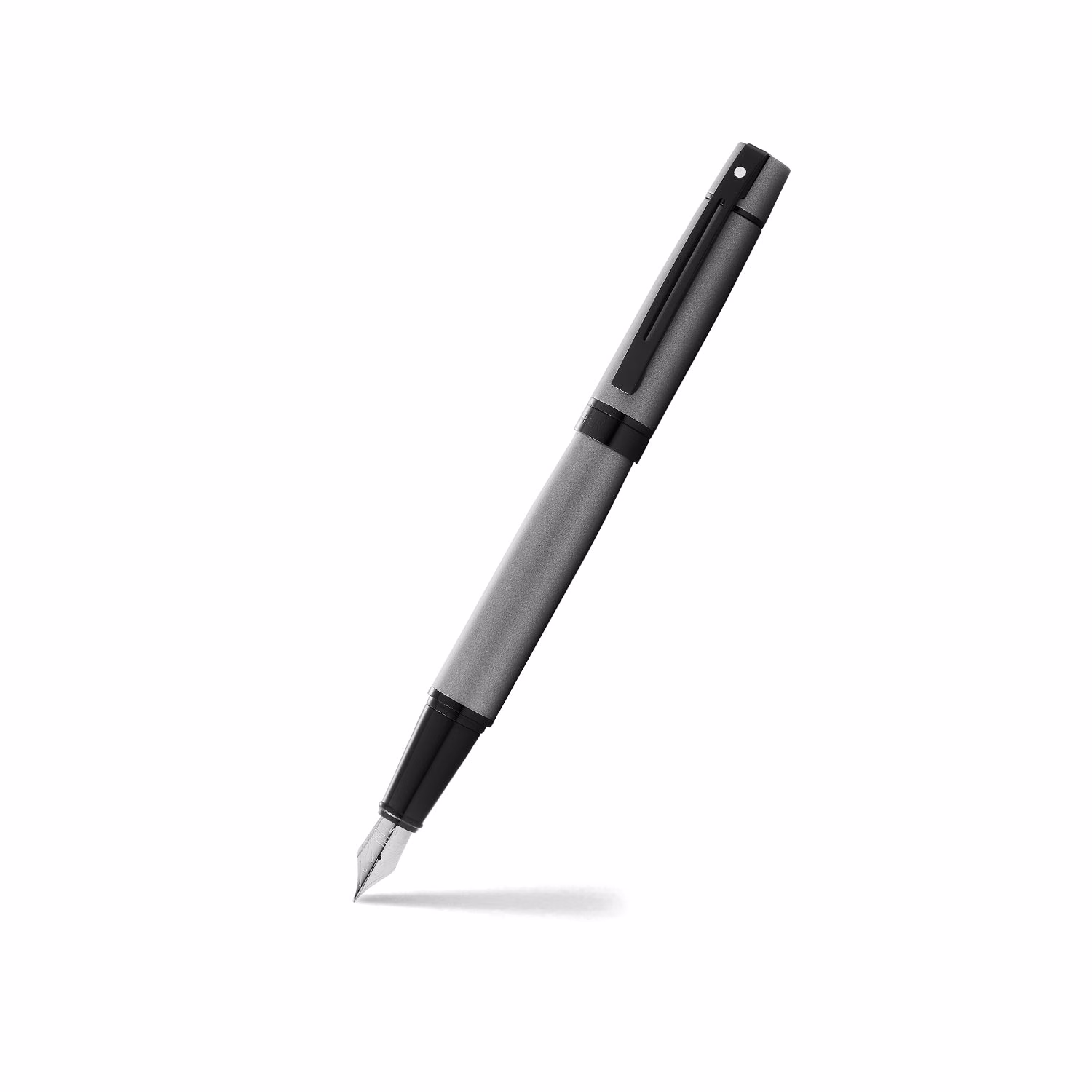 Sheaffer 300 Matte Gray Fountain Pen with Black Trim image 1
