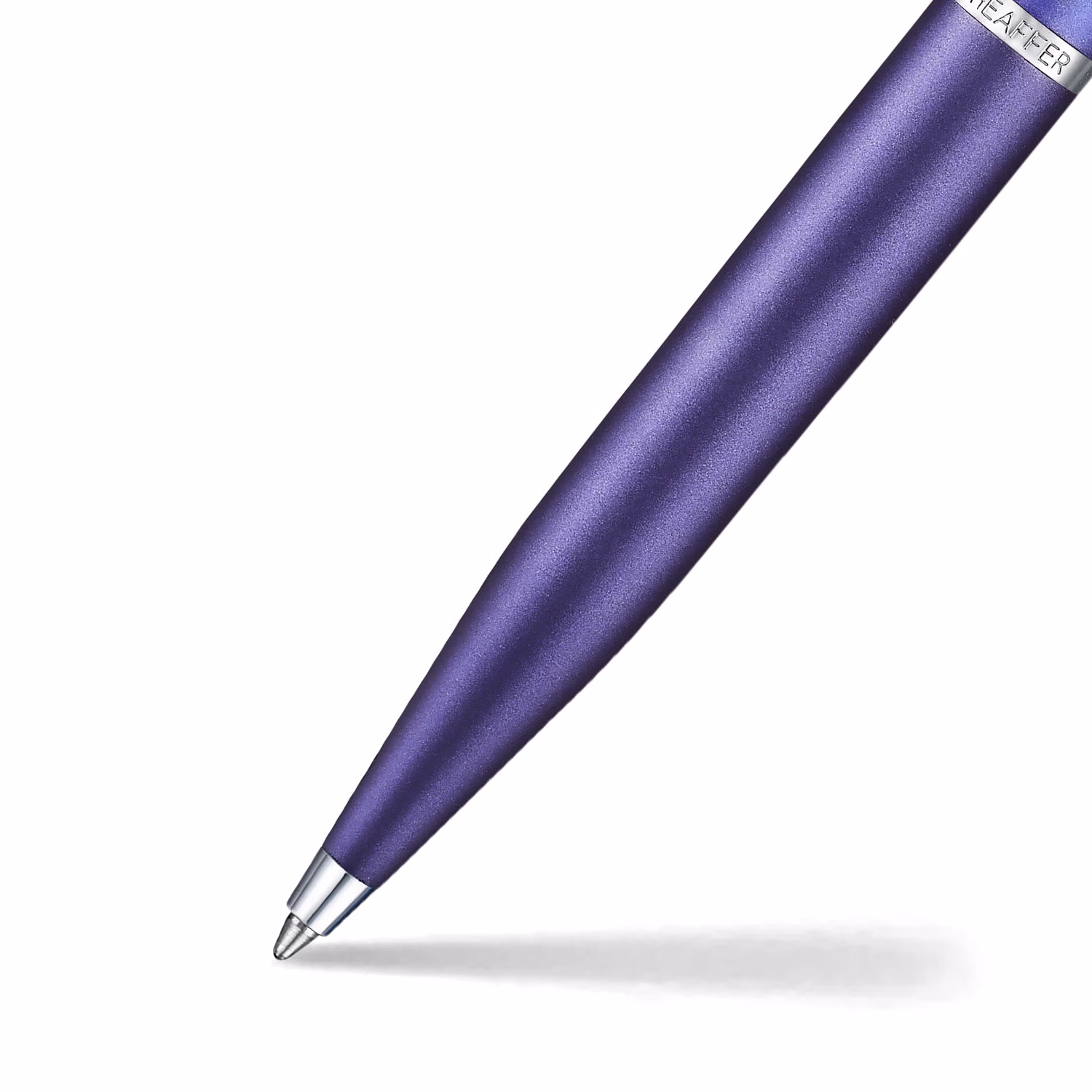 Sheaffer Gift Set . Expressions VFM Blue Purple Pearlised Gradient Genuine Leather Card Ballpoint image 4