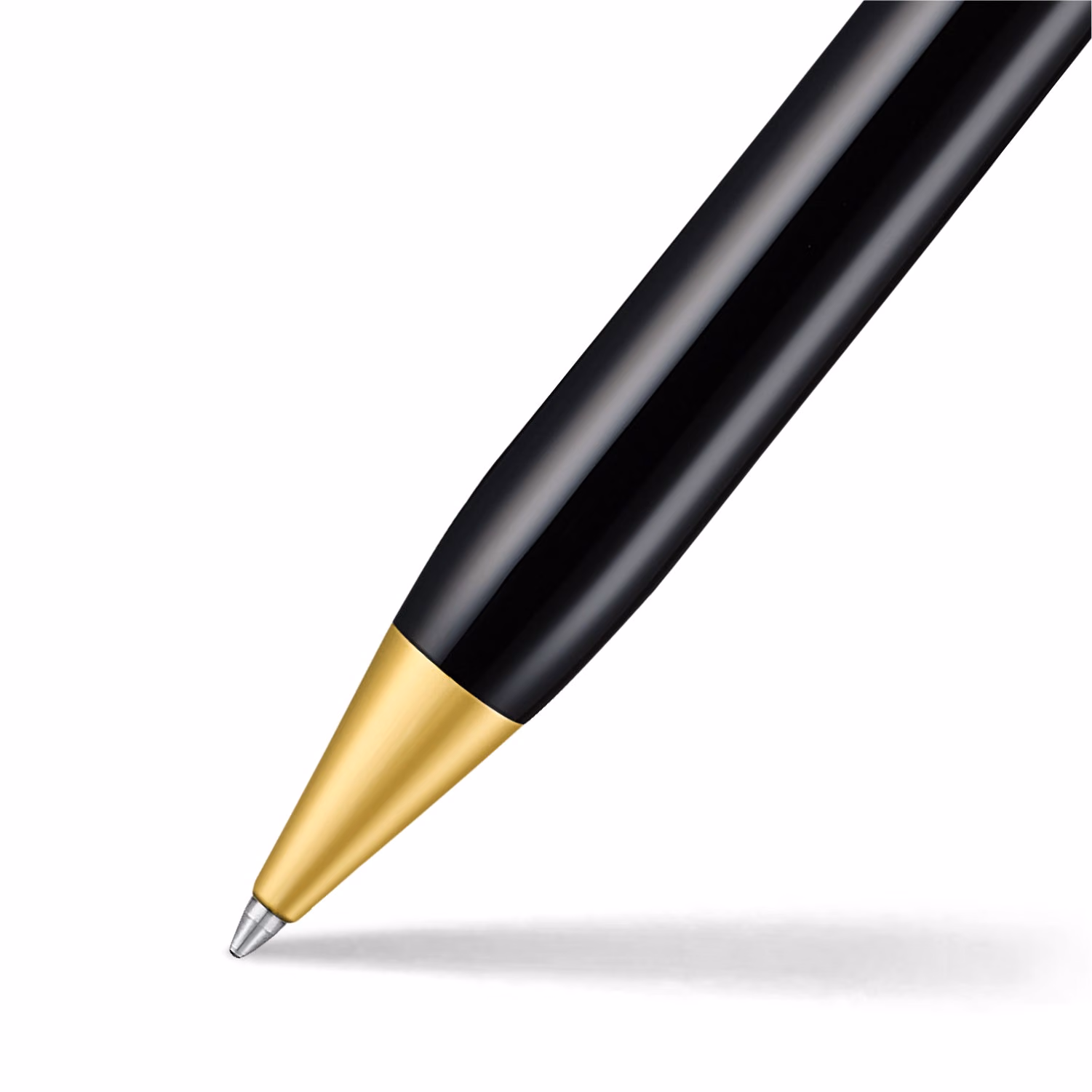 Sheaffer Legacy 9065 Glossy Black & Chrome Bi-Color Ballpoint Pen with 14k PVD Gold-Plated Trims image 2