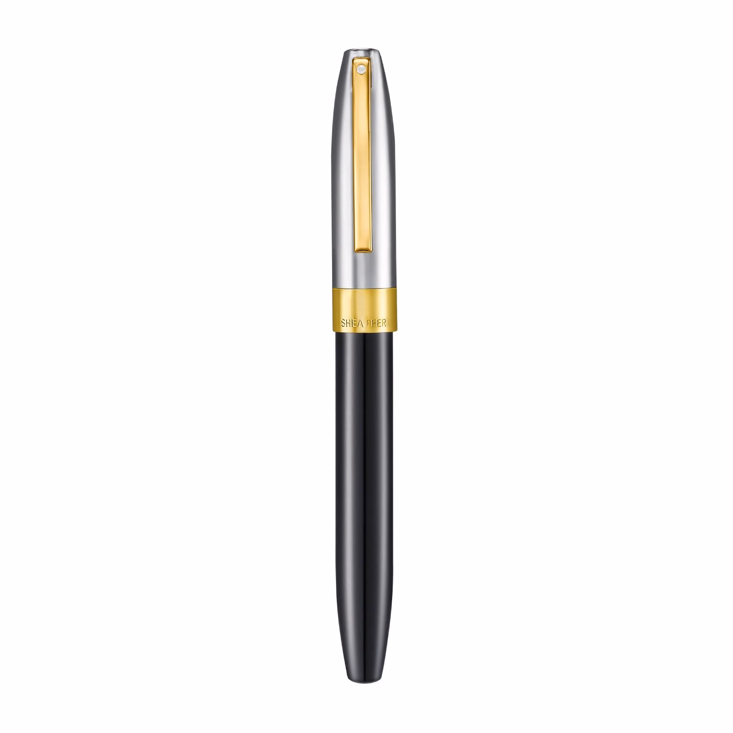 Sheaffer Legacy 9065 Glossy Black & Chrome Bi-Color Rollerball Pen with 14k PVD Gold-Plated Trims image 5
