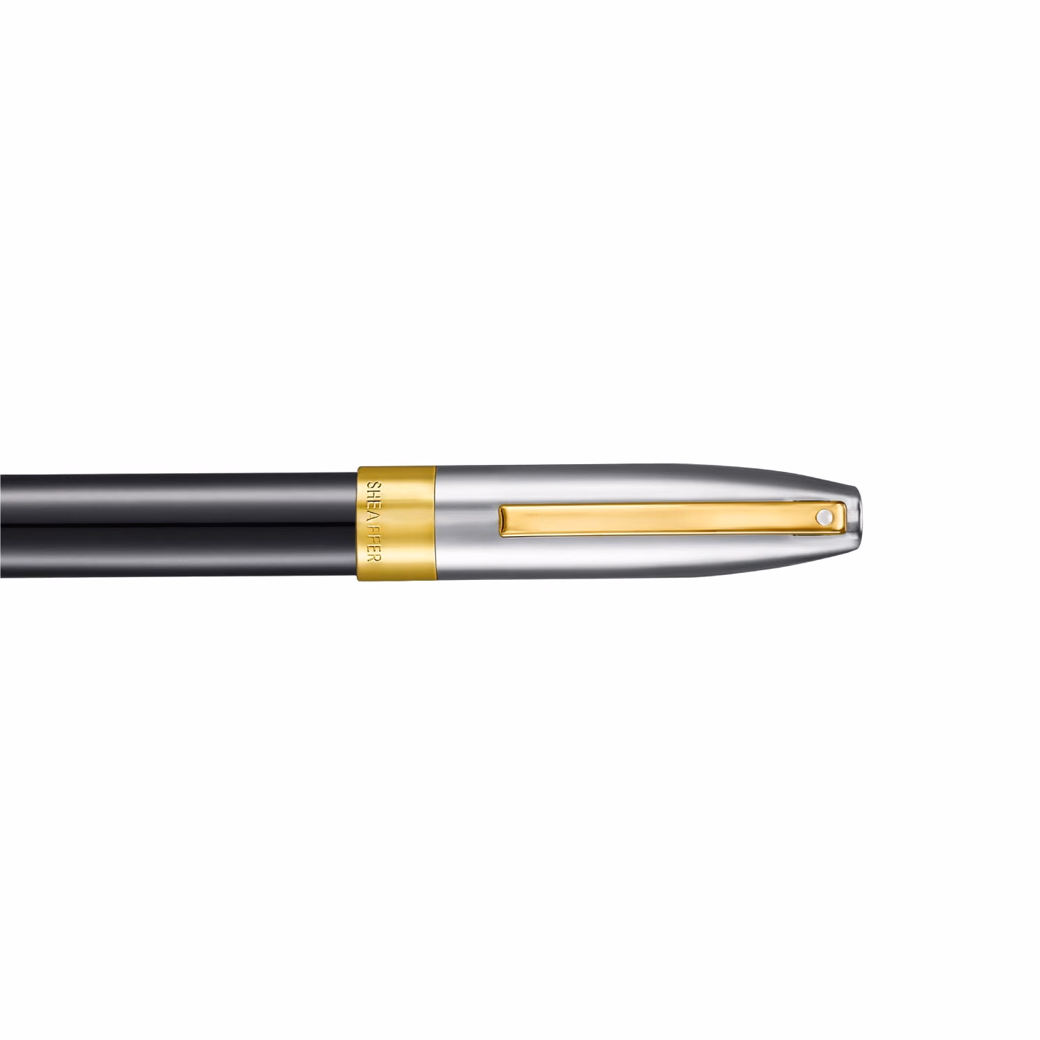 Sheaffer Legacy 9065 Glossy Black & Chrome Bi-Color Rollerball Pen with 14k PVD Gold-Plated Trims image 6